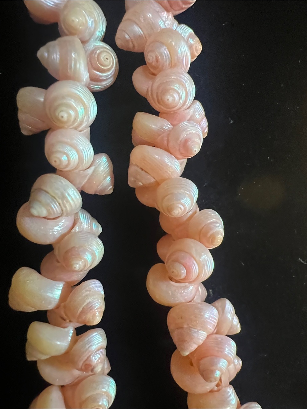 Iridescent Pink Shell Spiral Necklace for Women - Picture 2 of 5
